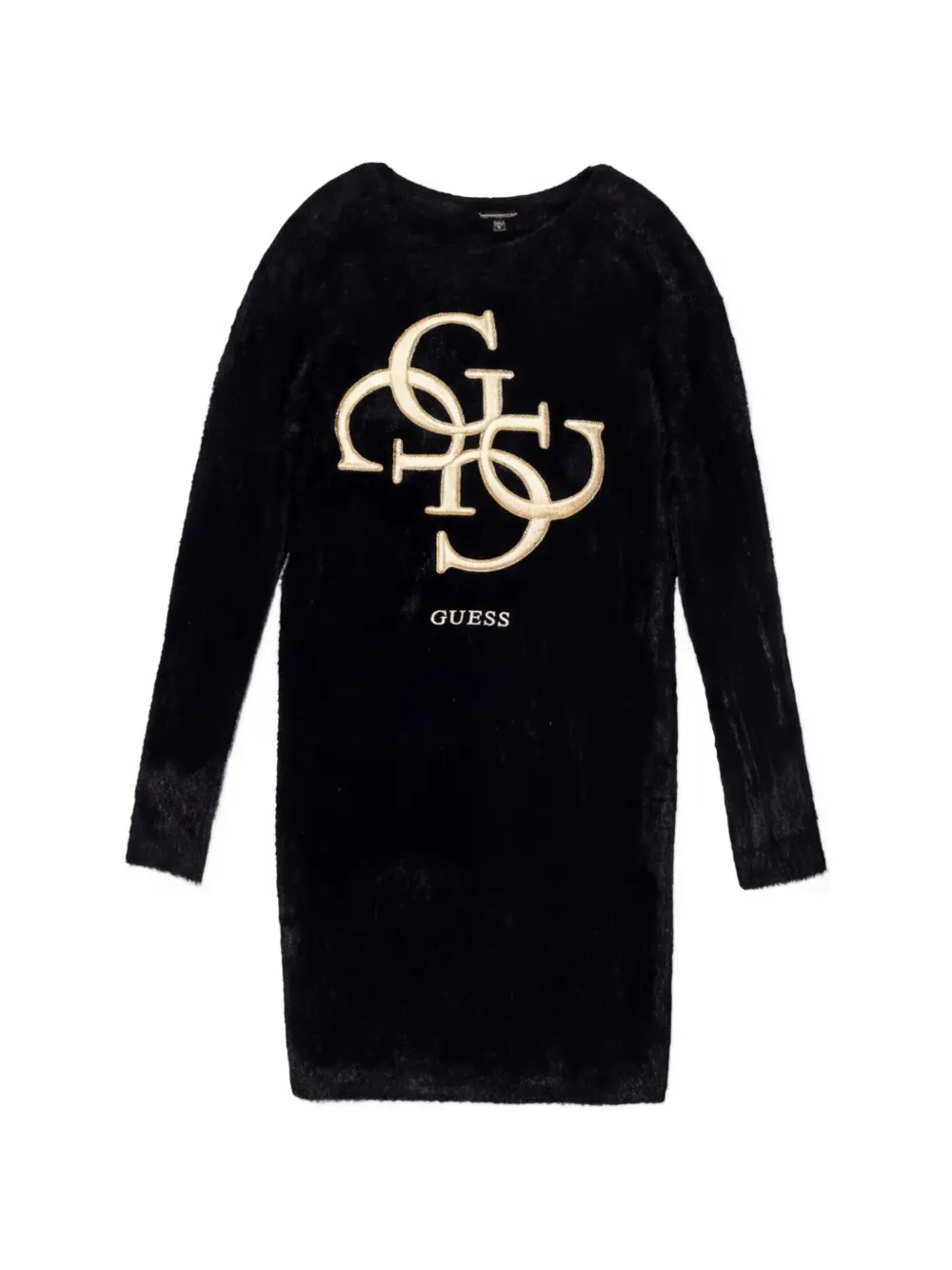 guess kids embellished long-sleeve dress - Schwarz