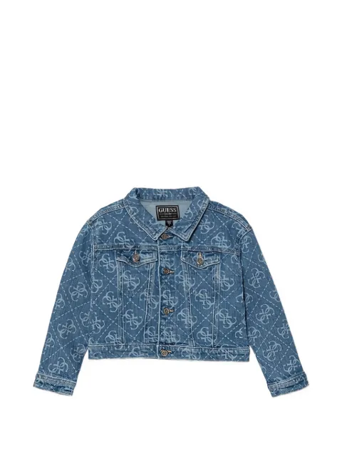 guess kids patterned button jacket