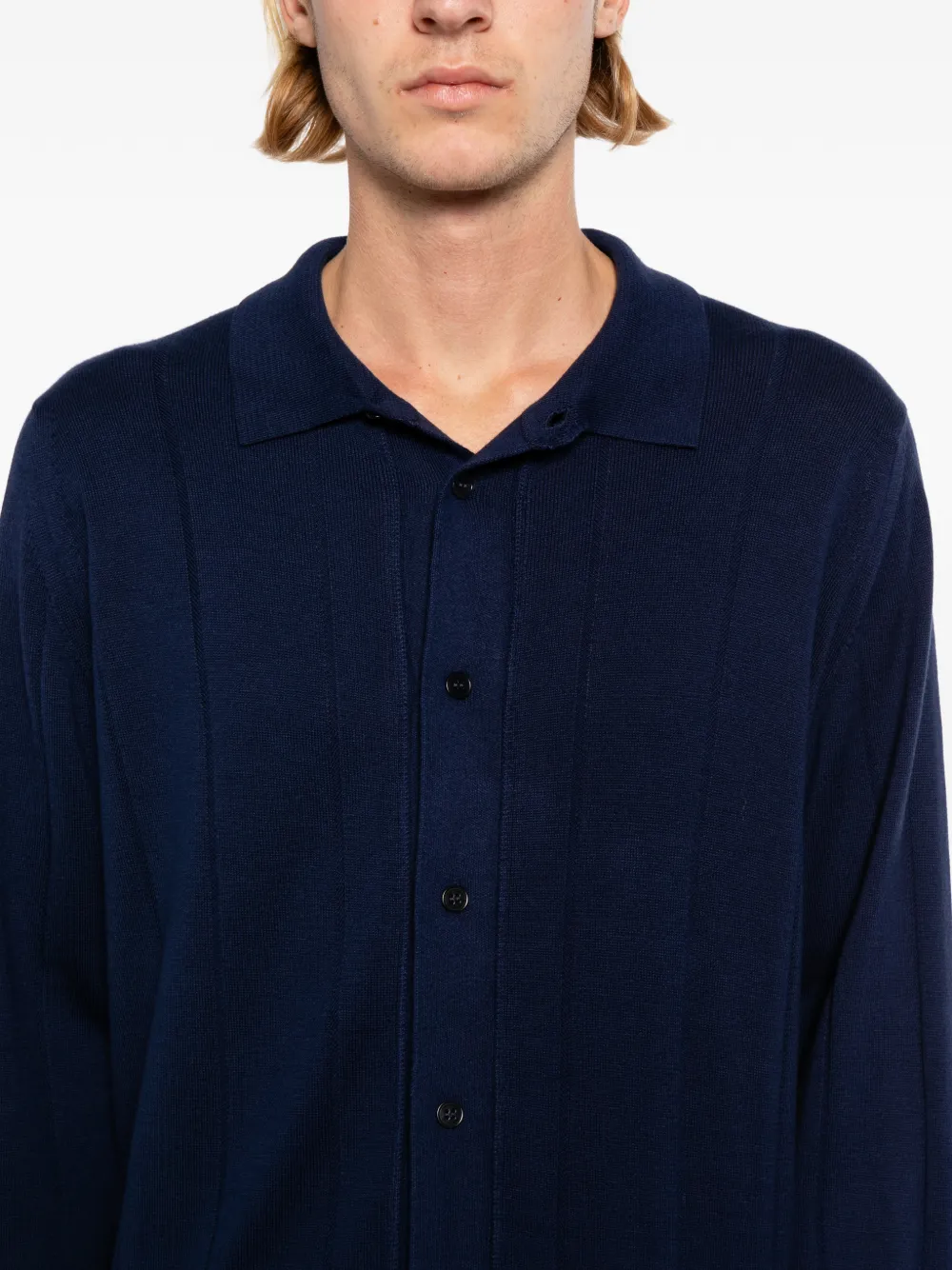 John Smedley Floyd overhemd Blauw