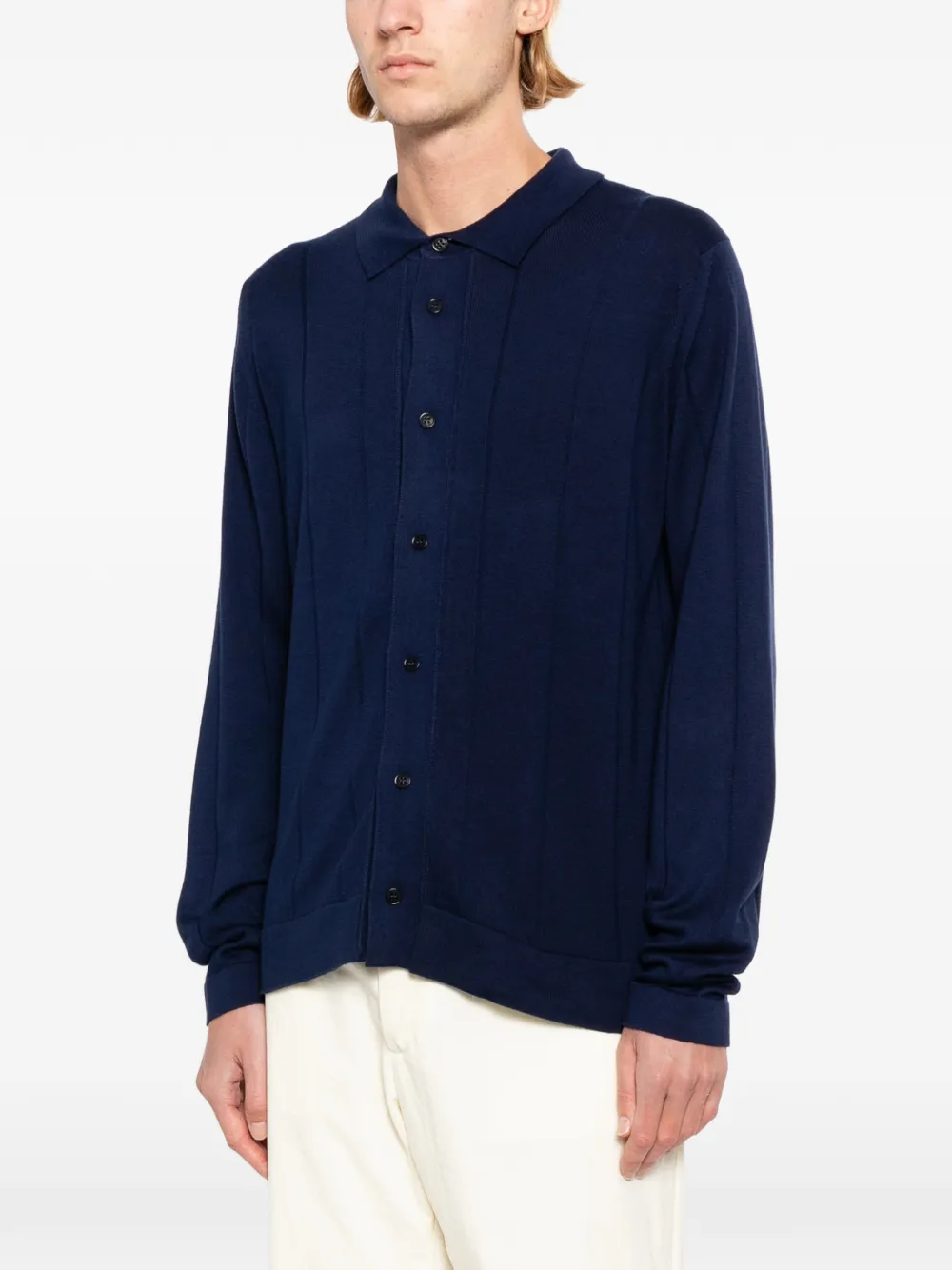 John Smedley Floyd overhemd Blauw