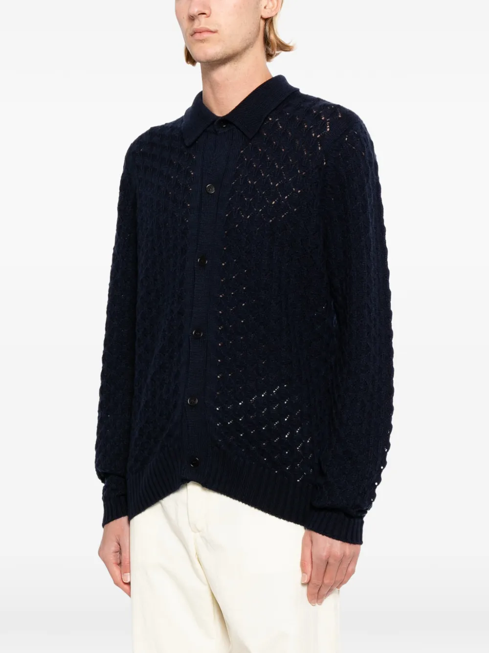 John Smedley Winster overhemd Blauw