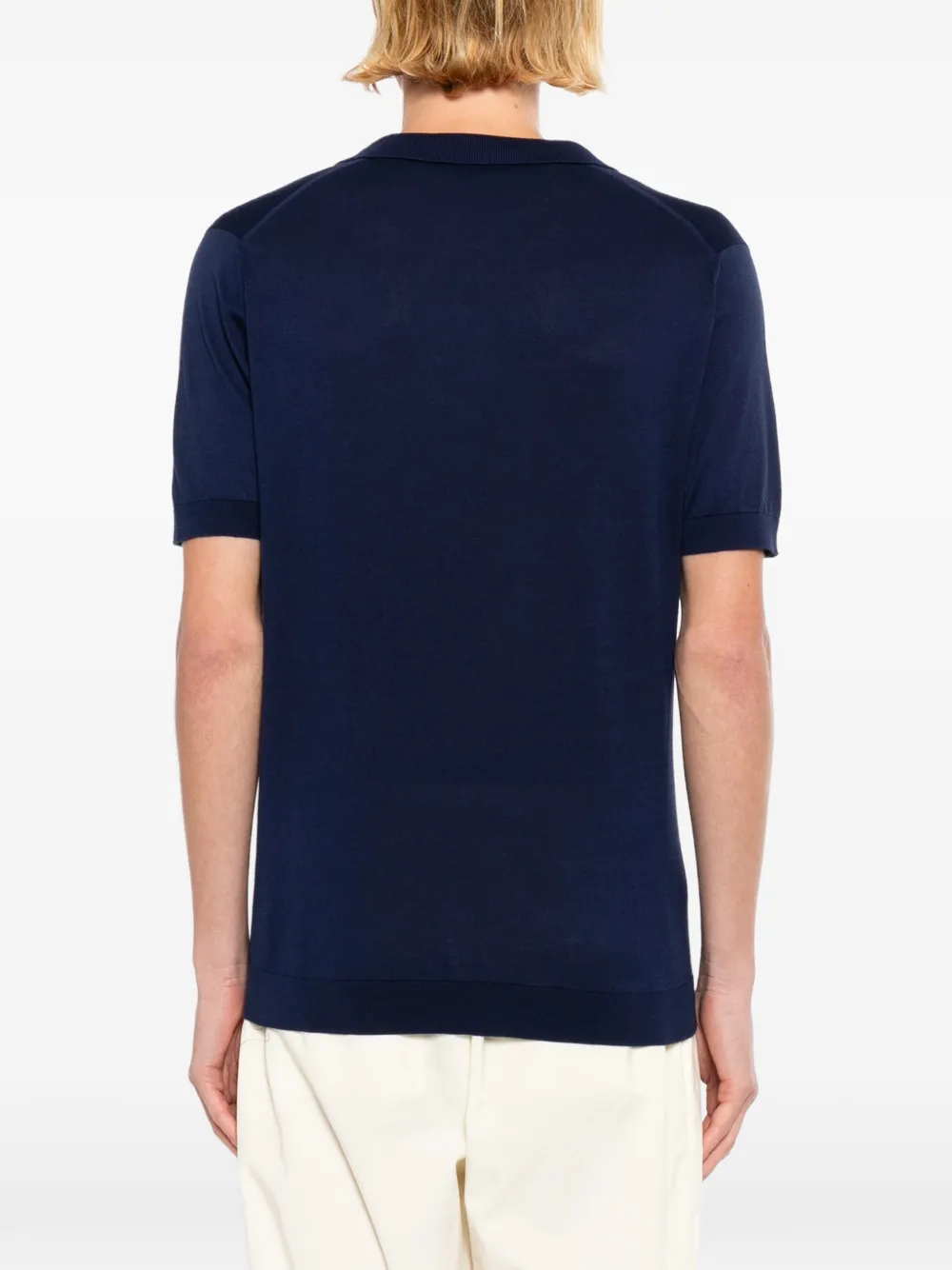John Smedley Noah overhemd met schipperskraag Blauw
