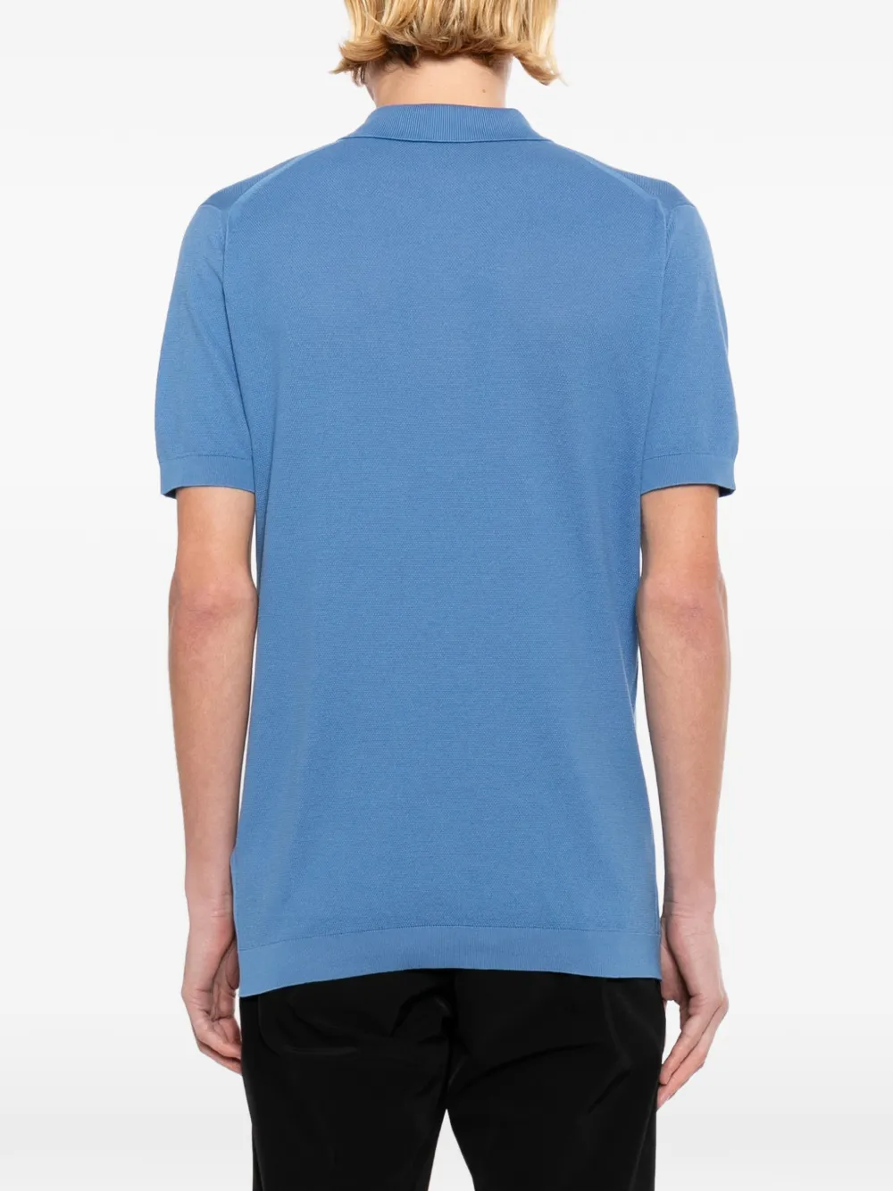John Smedley Roth poloshirt Blauw