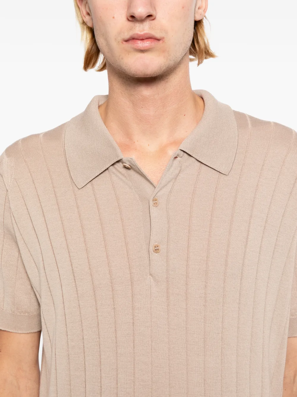 John Smedley Williamspoloshirt Bruin