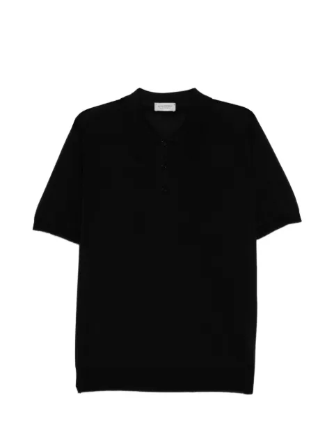 John Smedley elvins fine stripe polo shirt