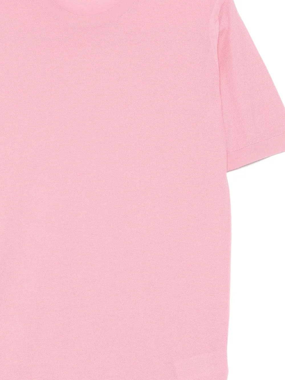 John Smedley Park Pique geribbeld T-shirt Roze