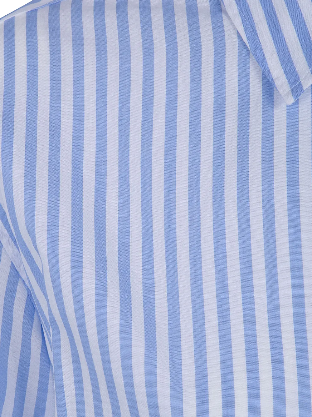 MC2 Saint Barth Meredith blouse met geborduurd logo en verticale streep Blauw
