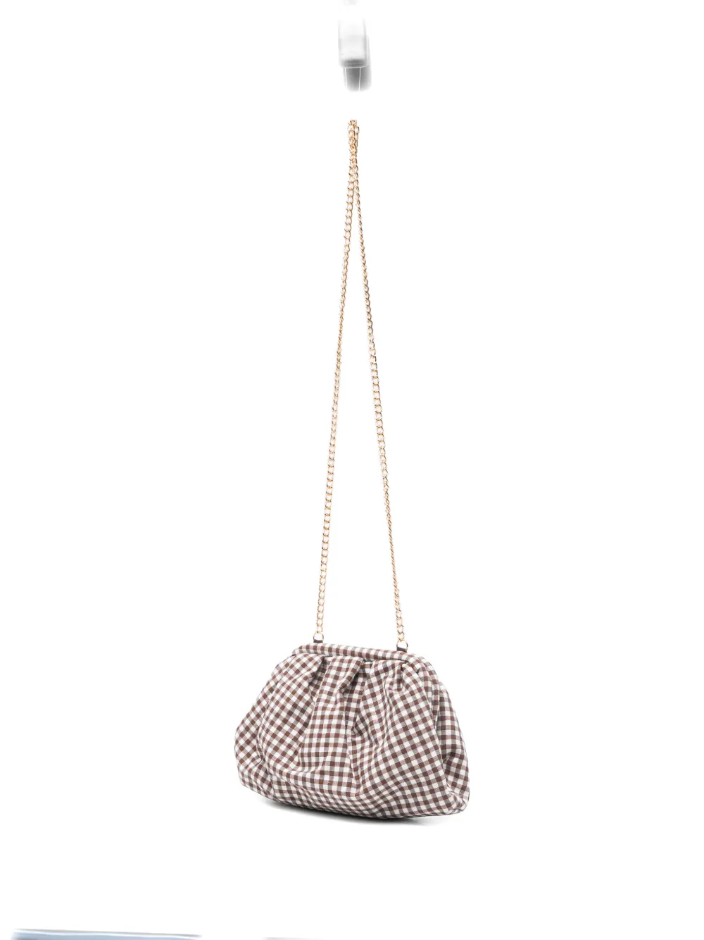 la milanesa small Petunia gingham cross body bag - Marrone