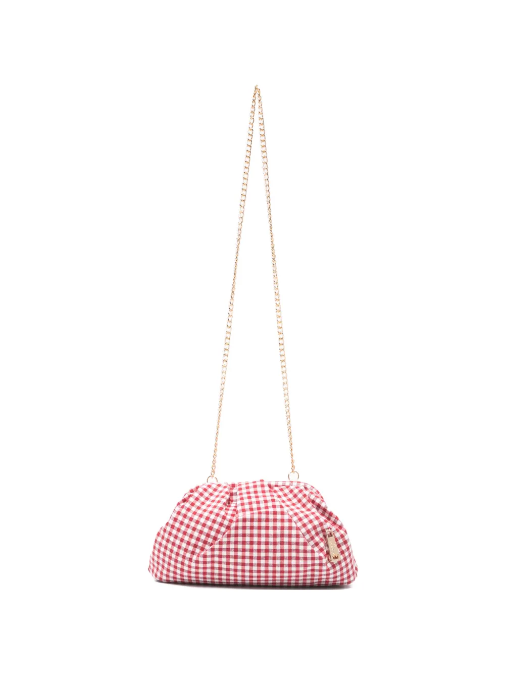 la milanesa small Petunia gingham cross body bag - Rosso