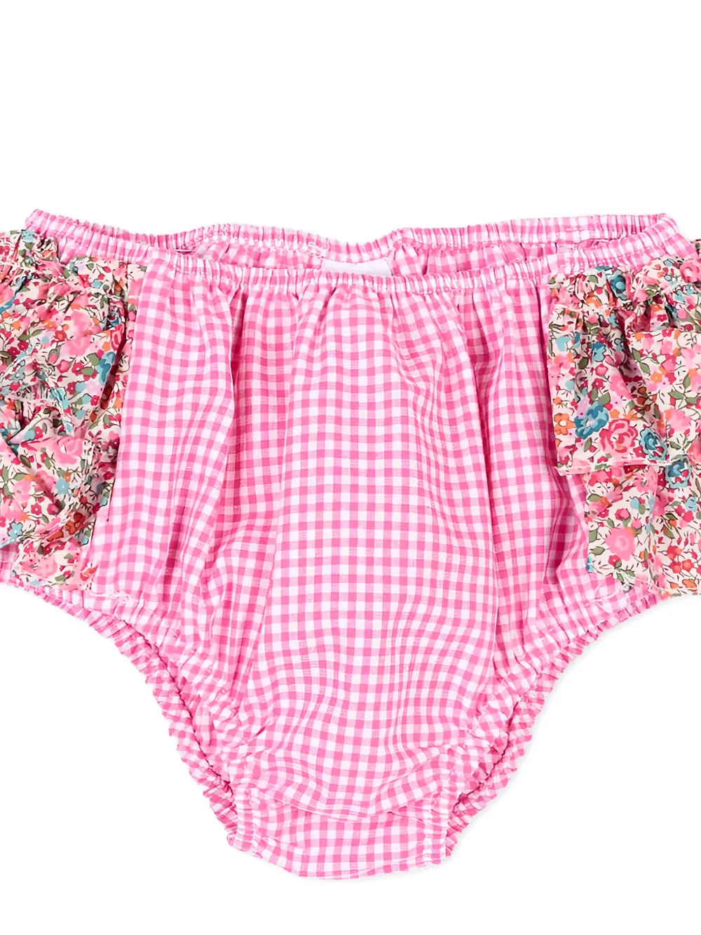  Pesciolino Rosso Kids Ruffled Gingham-pattern Bikini Bottom - Pink 