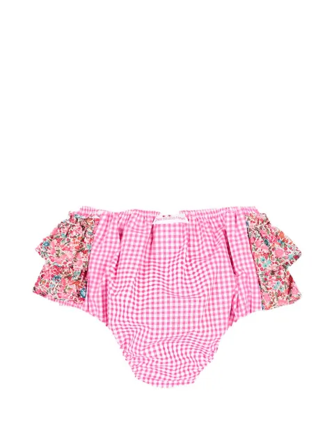 Pesciolino Rosso Kids bragas de bikini a cuadros gingham