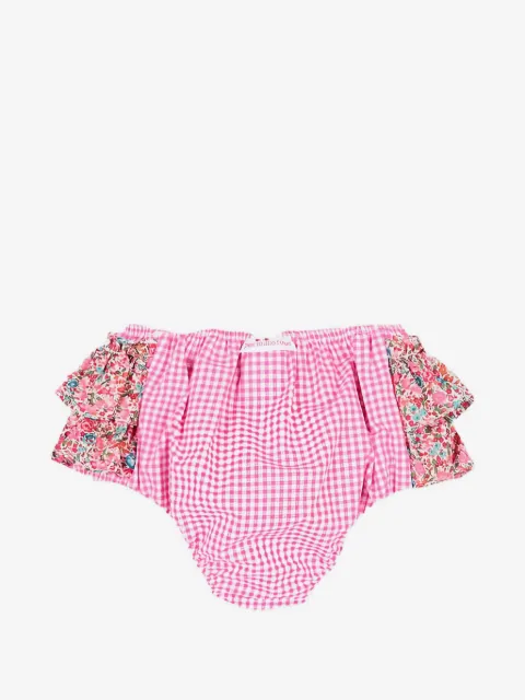 Pesciolino Rosso Kids ruffled gingham-pattern bikini bottom