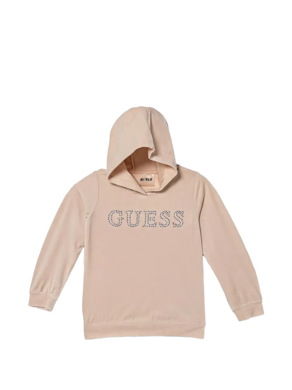 guess kids stone embellished hoodie - Nude