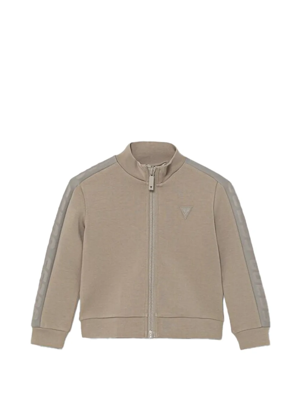 guess kids zip-up logo jacket - Marrone