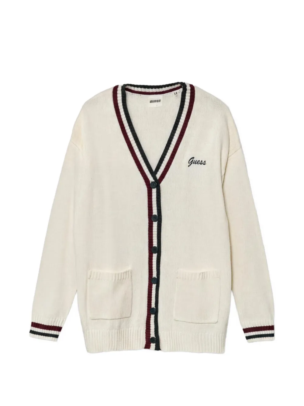 guess kids cardigan boutonné à col v - Tons neutres