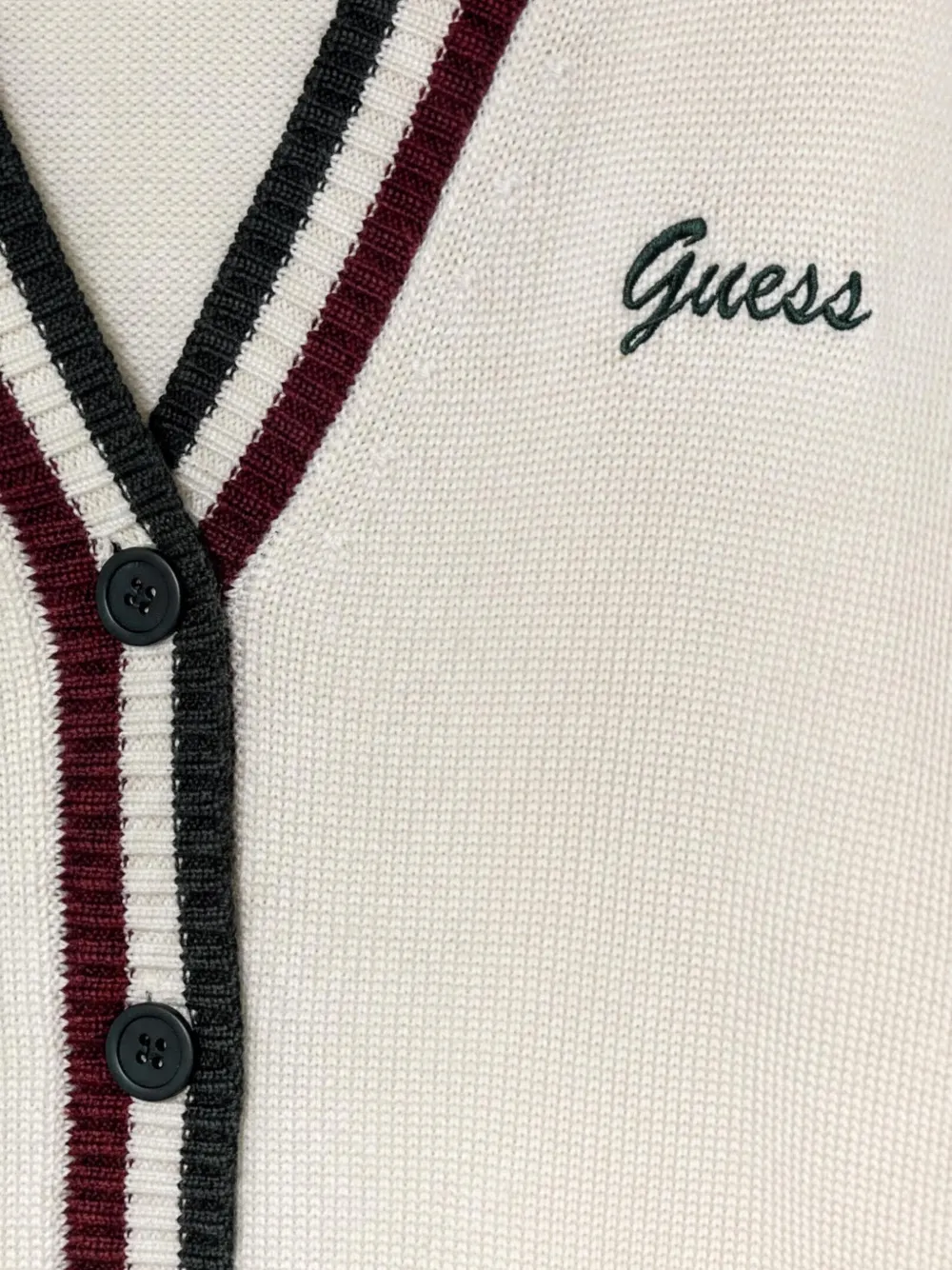 guess kids Vest met V-hals en knopen Beige