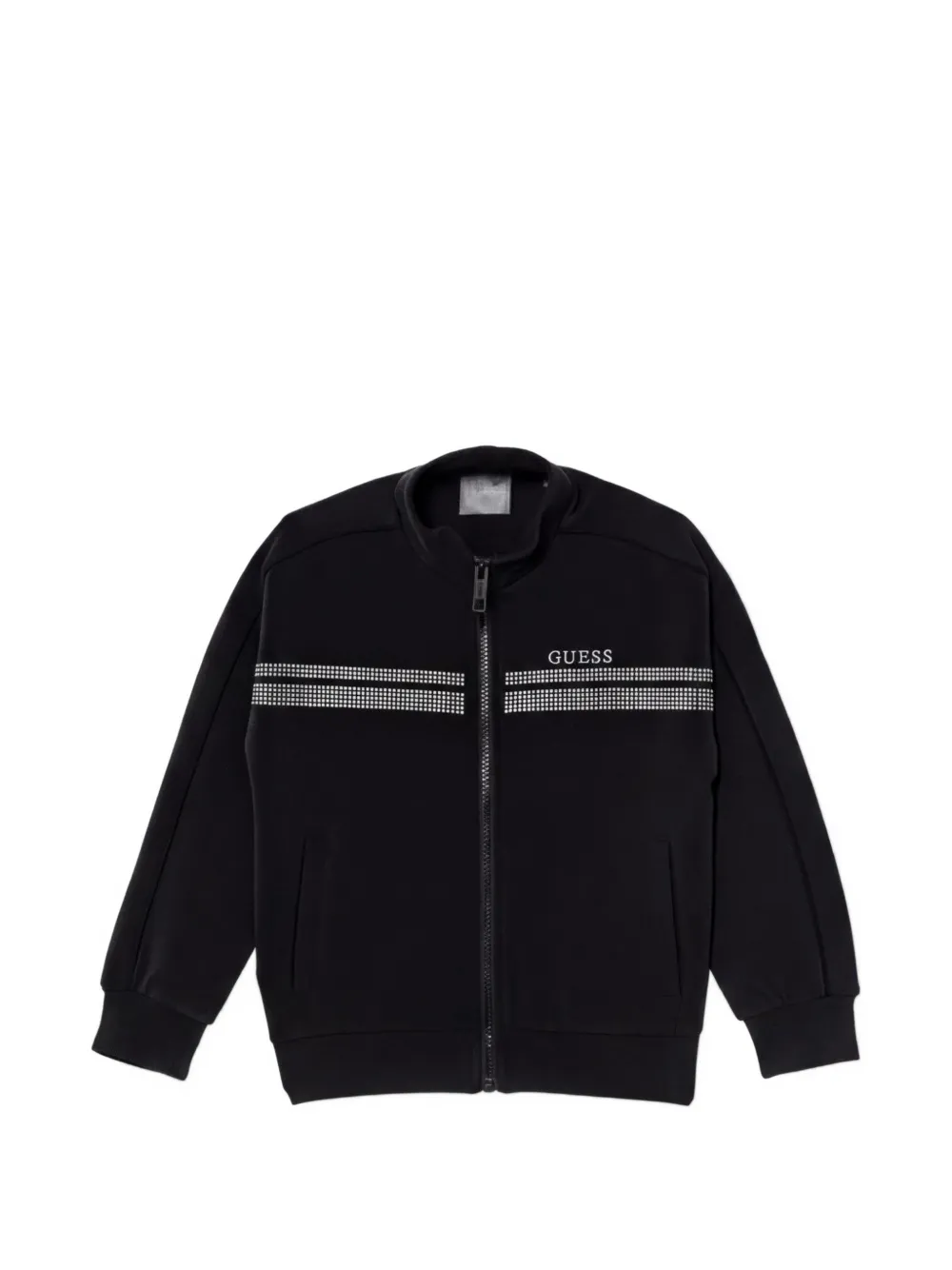 guess kids embellished zip-up sweatshirt - Nero