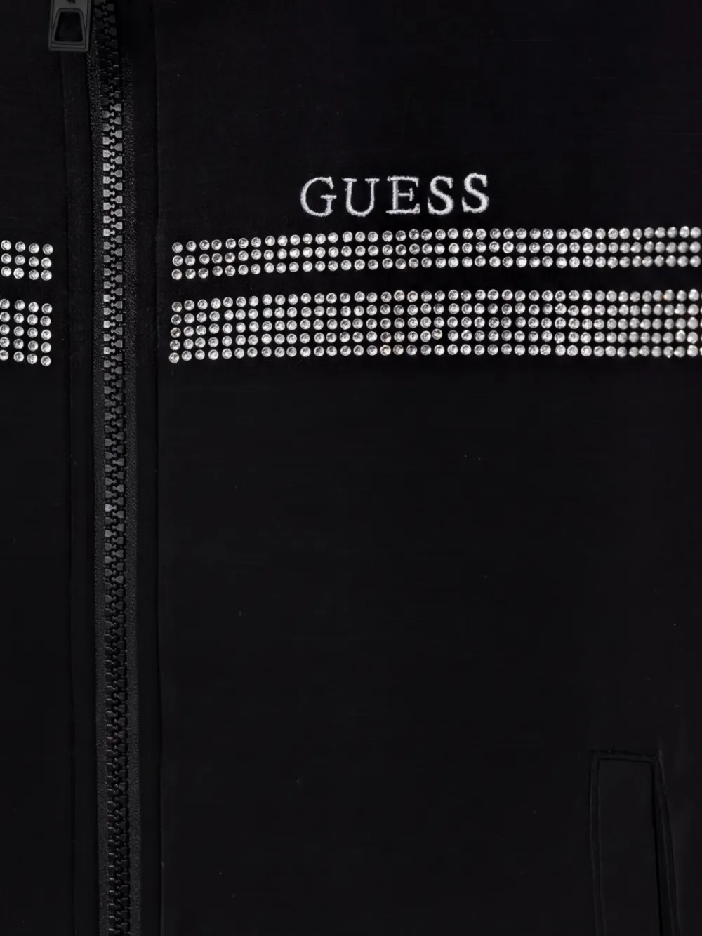 guess kids Verfraaide sweater met rits Zwart