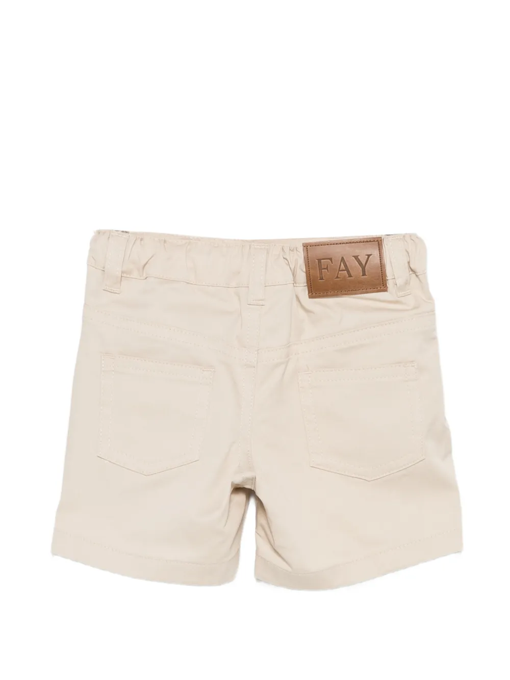  Fay Kids Elasticated-waistband Shorts - Neutrals 