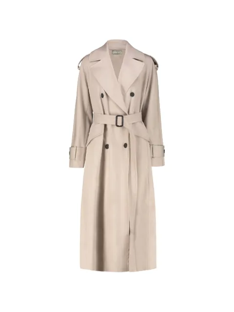 DRHOPE double-breasted belted trench coat
