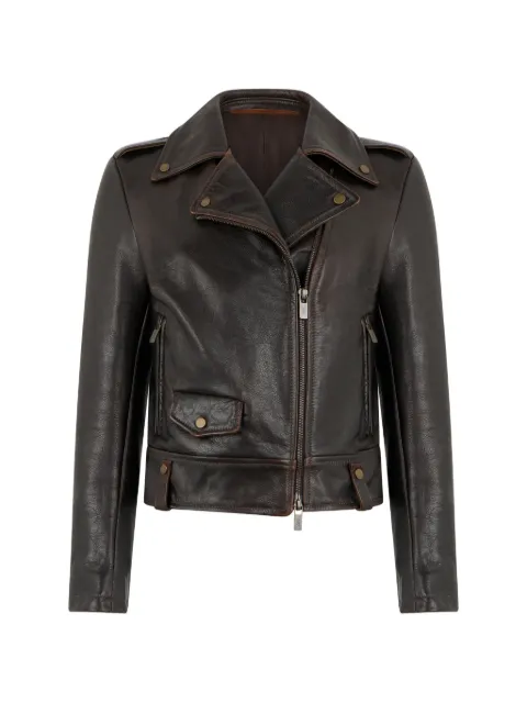 Salvatore Santoro leather biker jacket