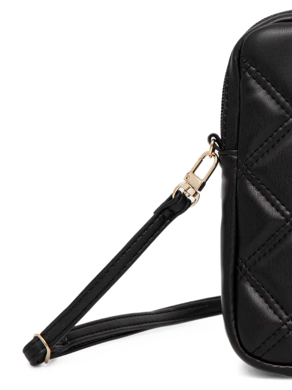 GUESS USA quilted logo-plaque messenger bag Zwart