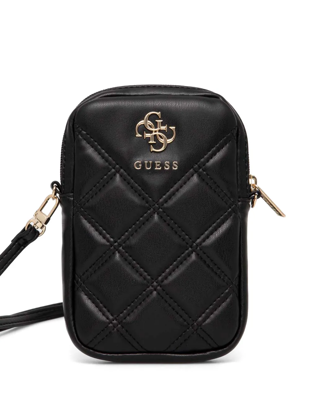 GUESS USA quilted logo-plaque messenger bag - Nero