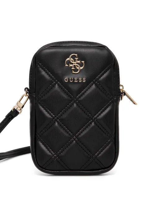 GUESS USA quilted logo-plaque messenger bag