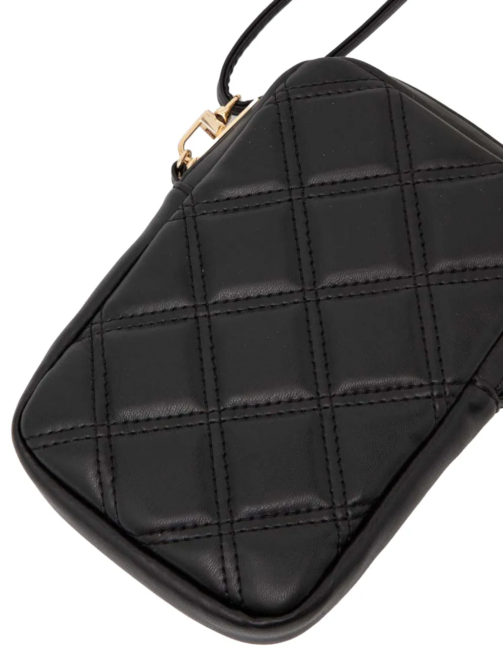 GUESS USA quilted logo-plaque messenger bag Zwart