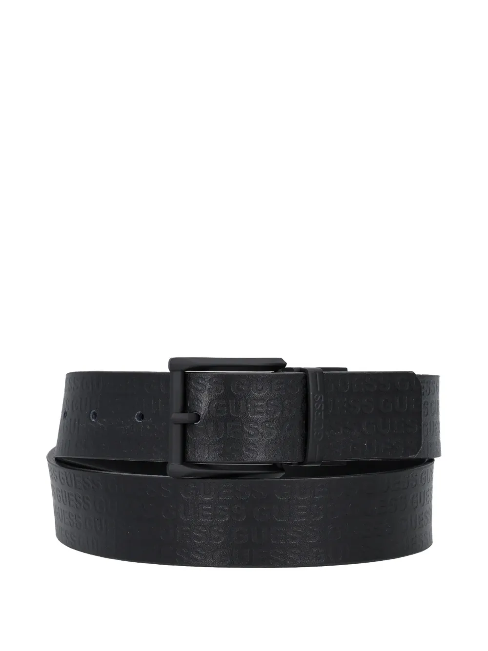 GUESS USA logo-embossed buckle belt - Nero