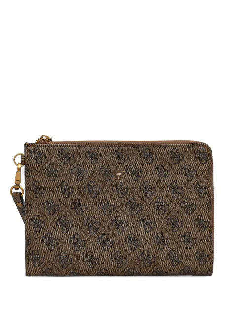 GUESS USA mini Milano monogram-pattern logo-plaque clutch bag