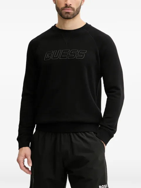 GUESS USA logo-print raglan-sleeve sweatshirt