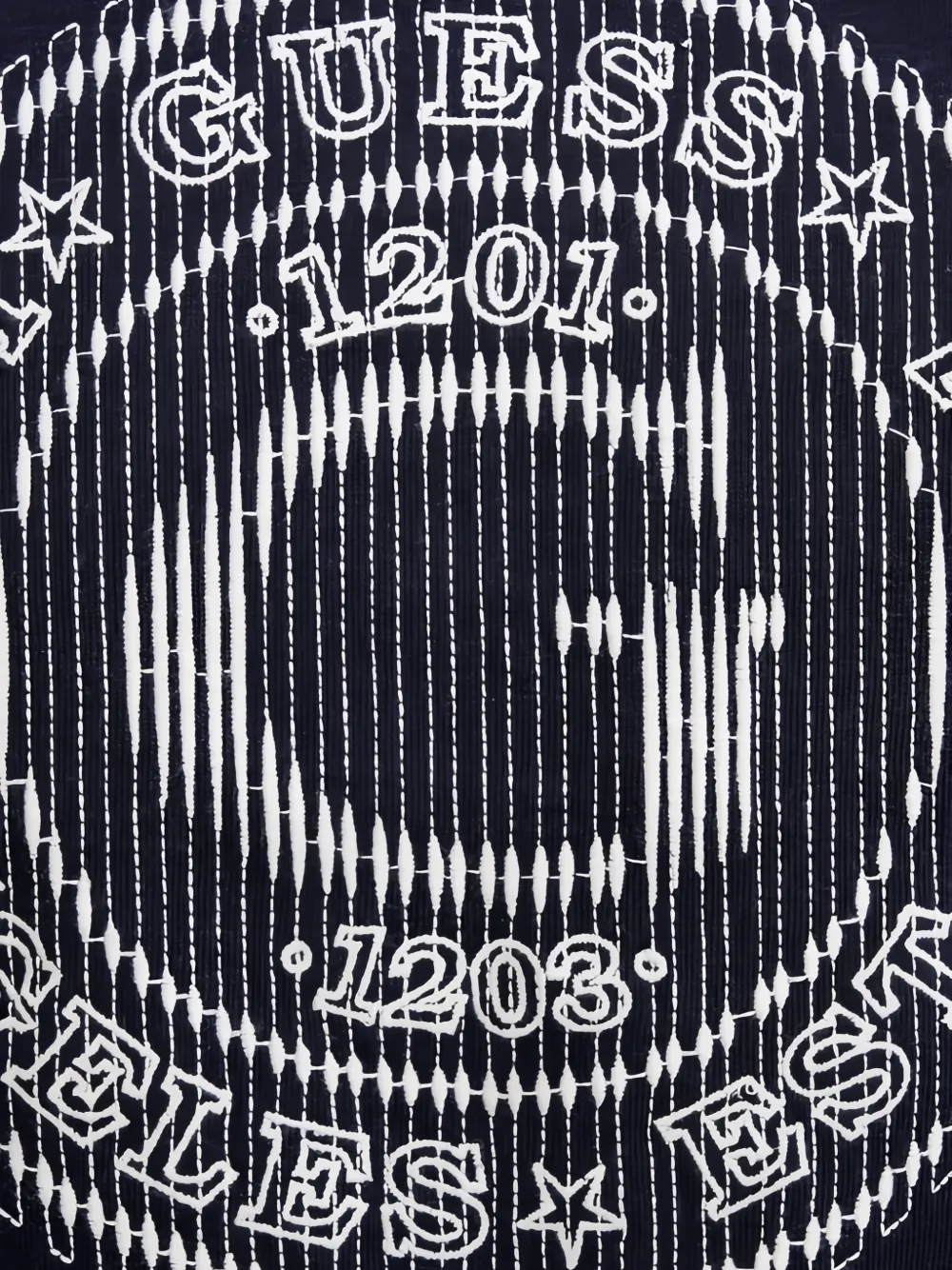 GUESS USA Sweater met ronde hals en grafische print Blauw