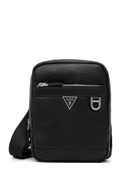 GUESS USA zipped logo-detail messenger bag