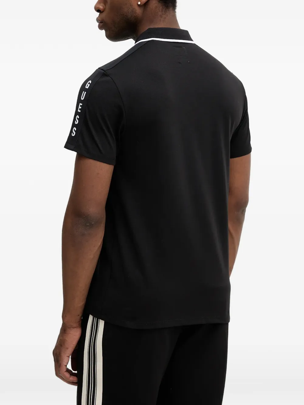 GUESS USA Poloshirt met kraag afwerking Zwart
