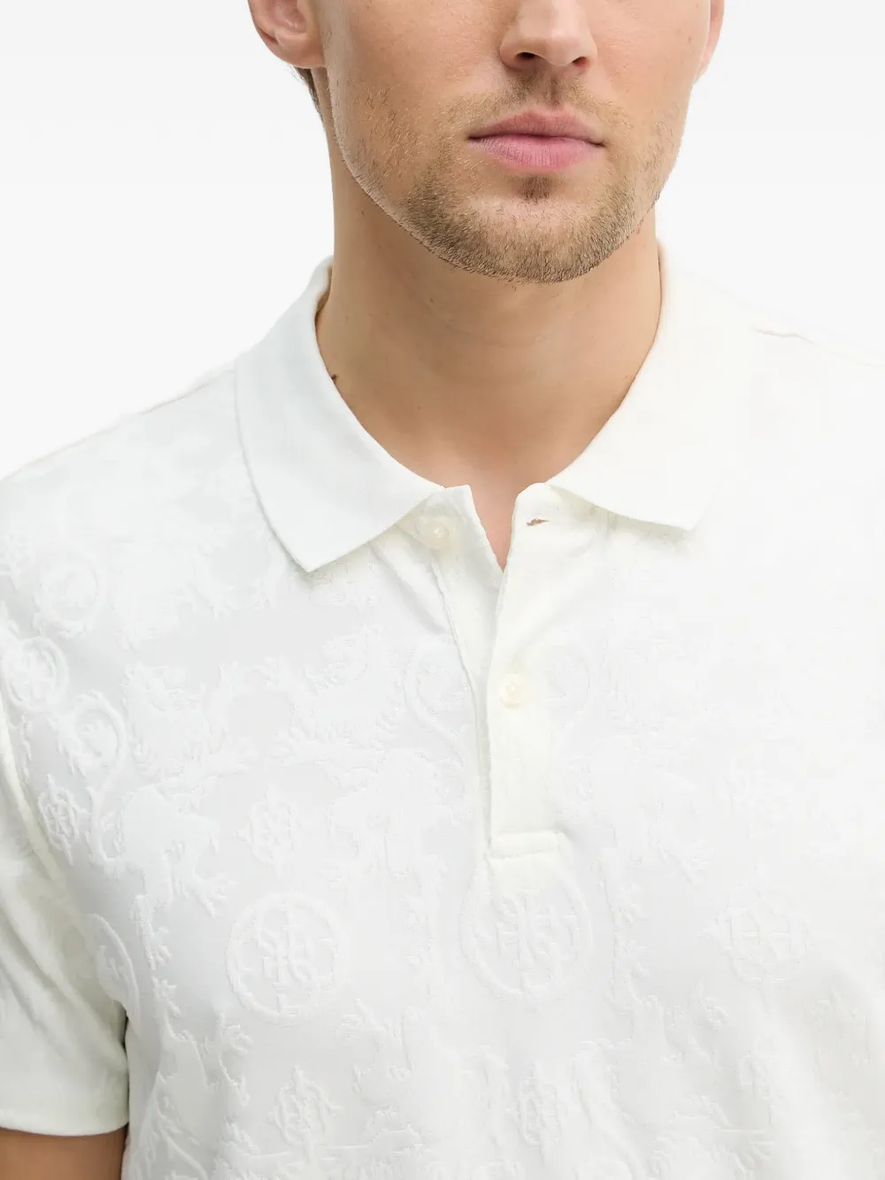 GUESS USA Poloshirt met patroon Wit