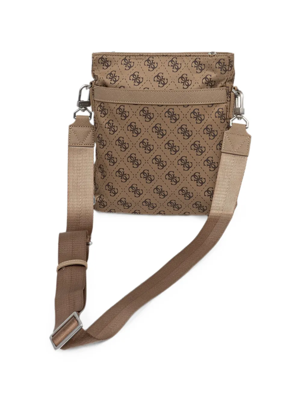GUESS USA Berlin messengertas met vlakken Beige