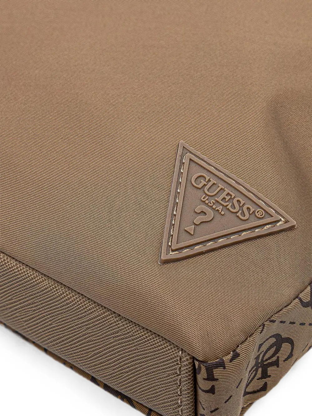 GUESS USA Berlin messengertas met vlakken Beige