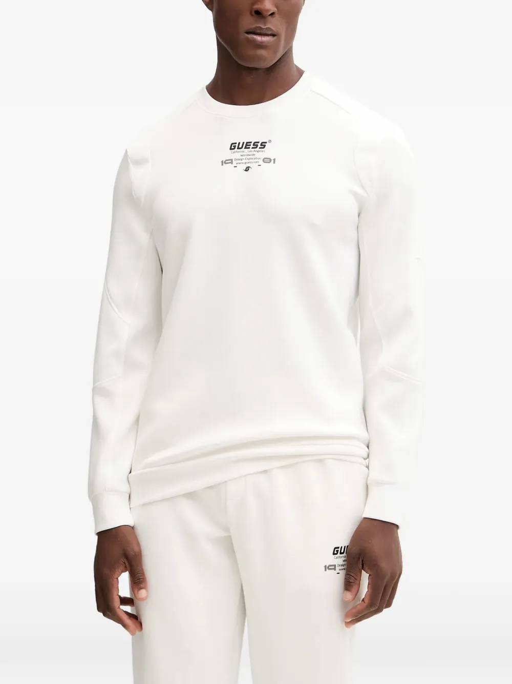 GUESS USA long-sleeve crew neck sweatshirt - Bianco