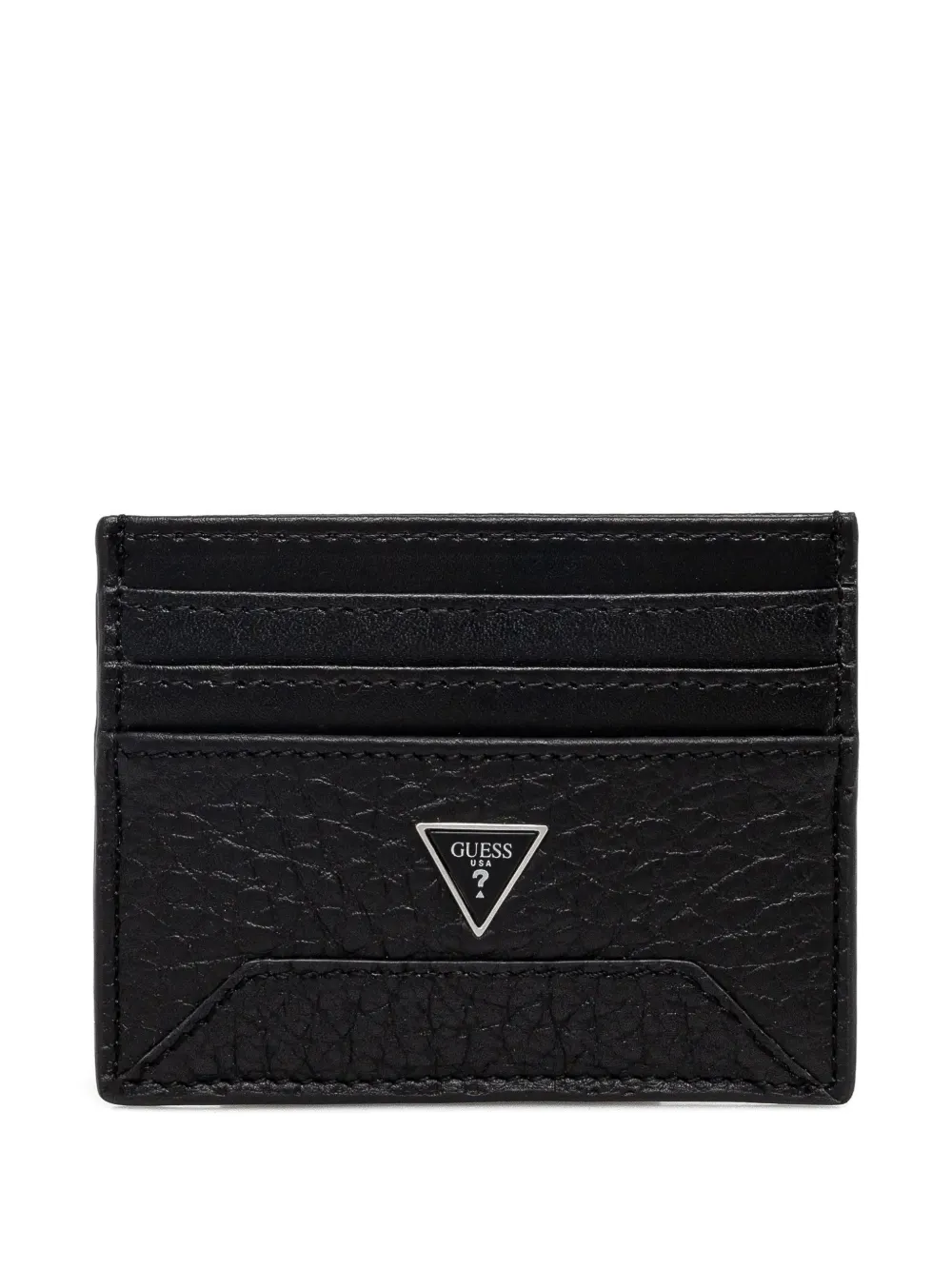 GUESS USA pebbled texture card holder - Nero