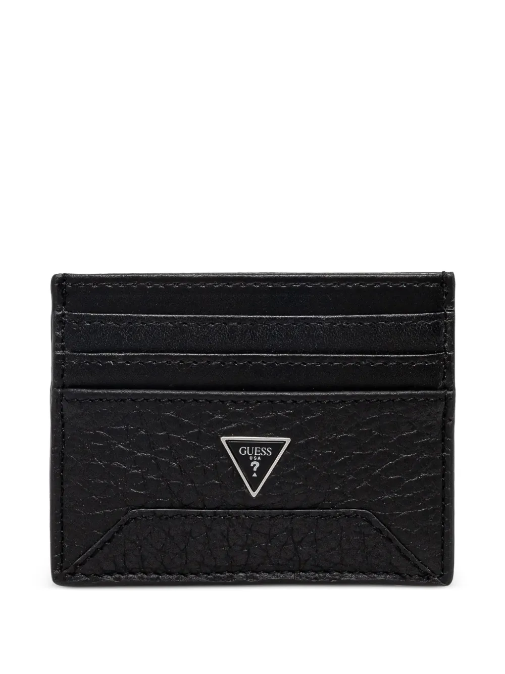 GUESS USA pebbled texture card holder - Nero
