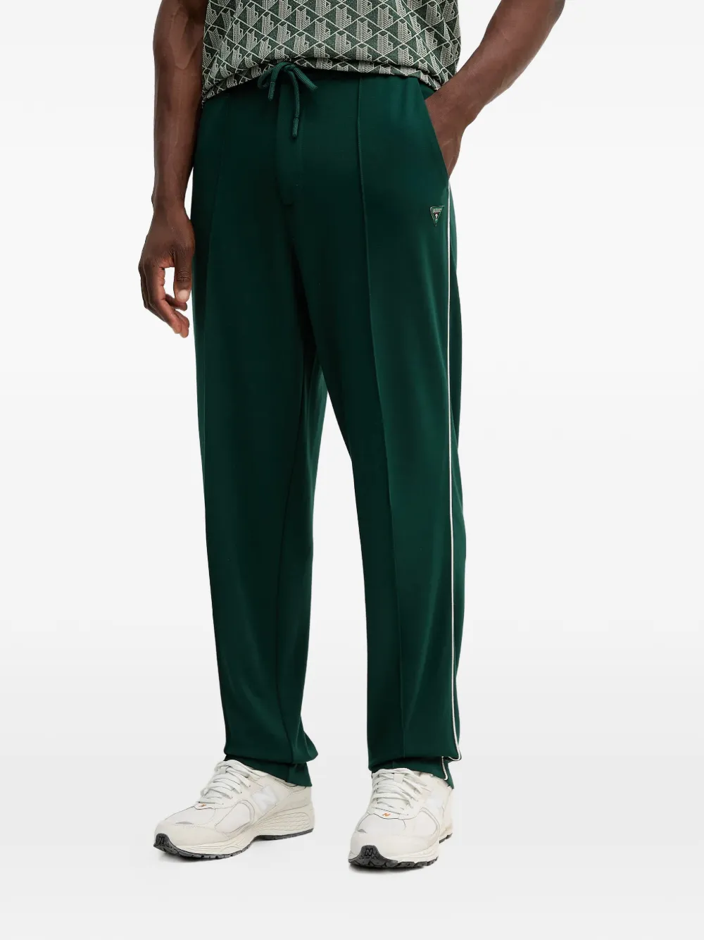 GUESS USA Pantaloni sportivi con profili laterali - Verde