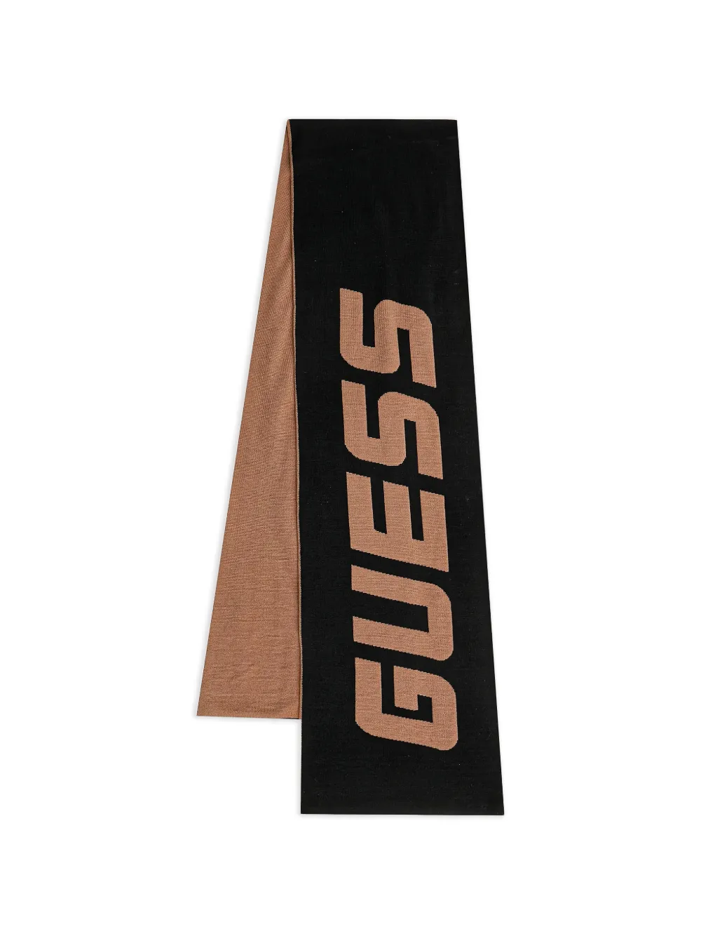 GUESS USA logo-intarsia scarf - Nero