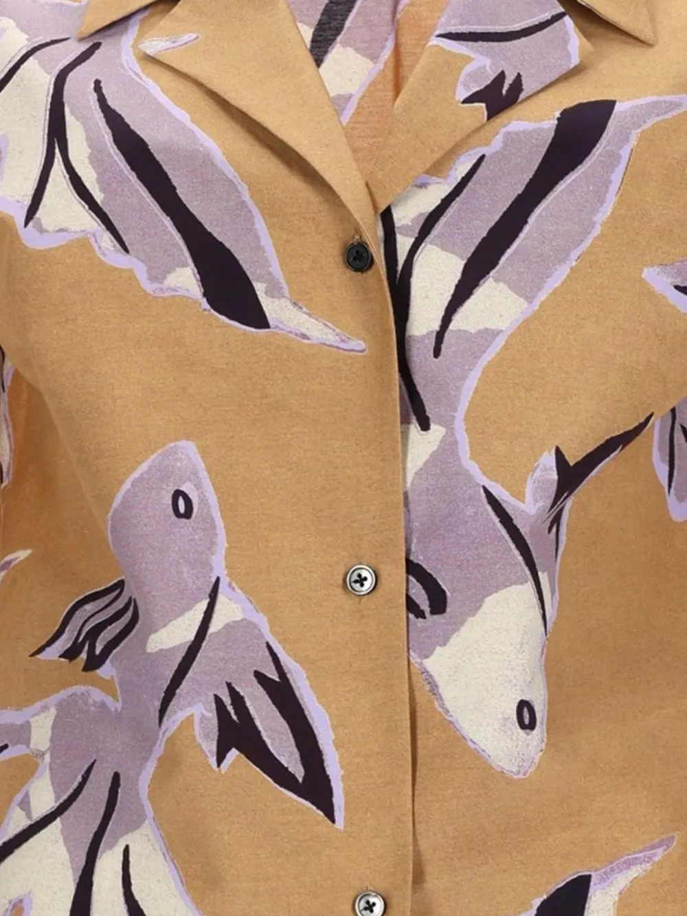 Paul Smith blouse met vissenprint Geel