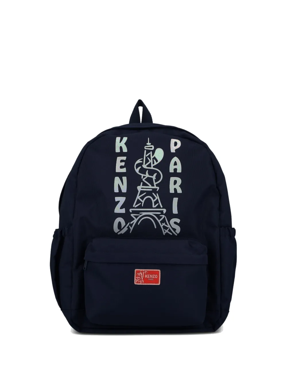 Kenzo Kids Garden logo-print backpack - Blu
