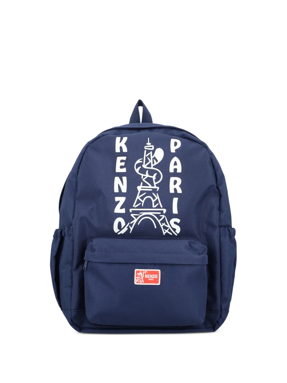 Kenzo Kids Garden logo-print backpack - Blu