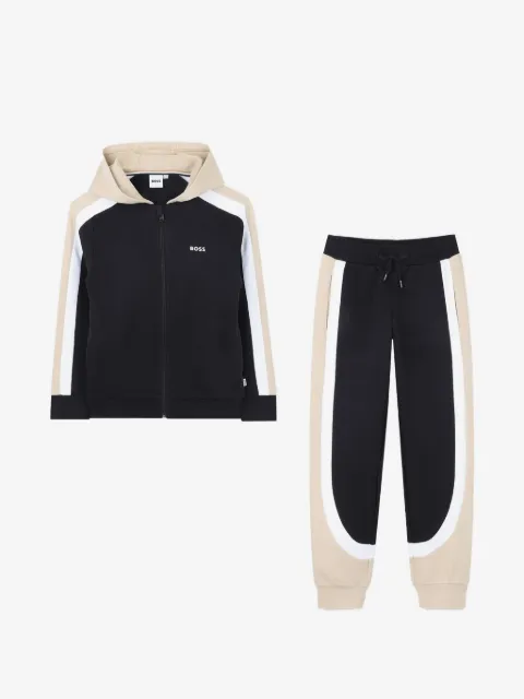 BOSS Kidswear survêtement zippé à design colour block