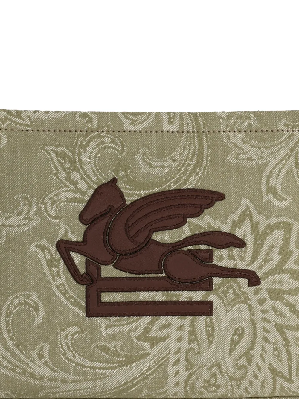 ETRO Clutch met paisley-print Groen