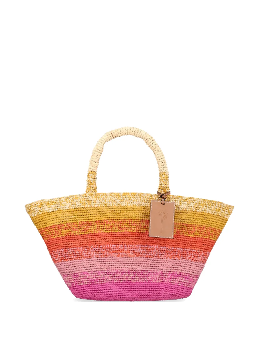 Manebi Panier woven-raffia shoulder bag - Rosa