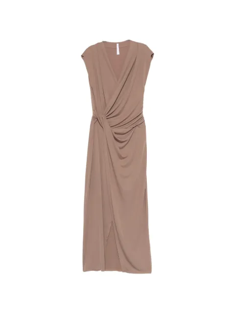 IMPERIAL knot V-neck midi dress